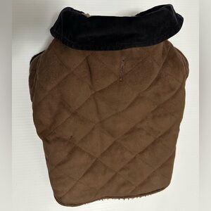 Brown Quilted Dog Jacket